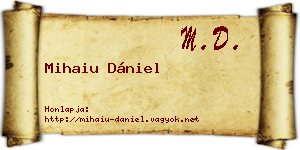 Mihaiu Dániel névjegykártya